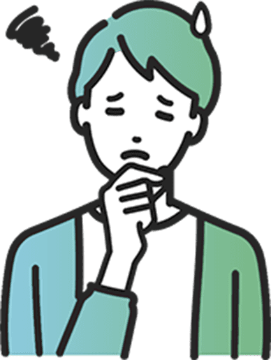 悩んでいる男性